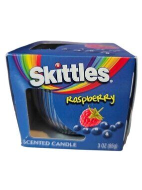 Skittles Candy Scented Candle 3 oz Jar Blue Raspberry NEW IN BOX See Description